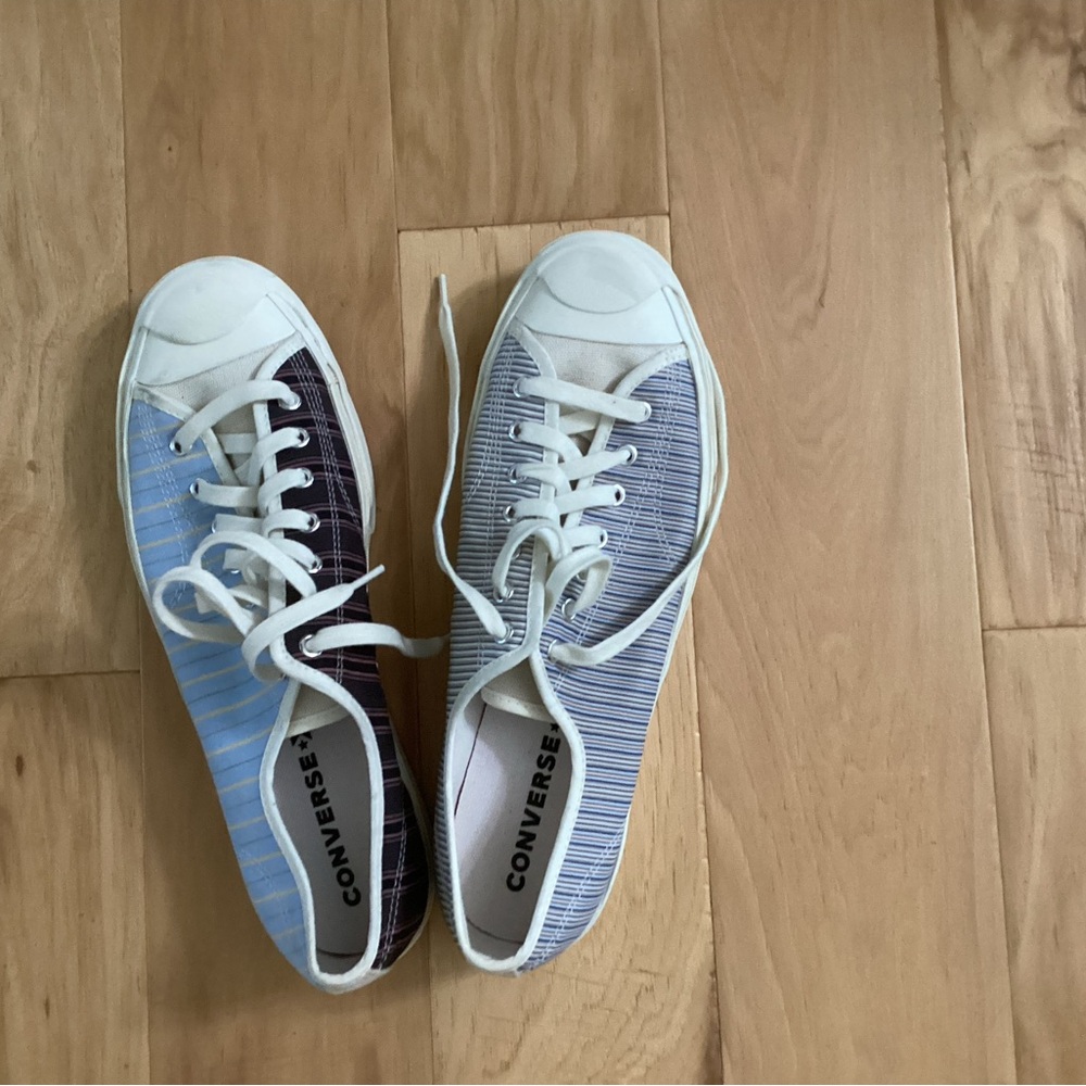 Converse Blue and White Striped Sneakers men’s size 12